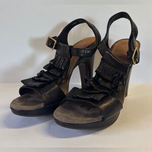 Chie Mihara fringe Tamai heels size 7.5